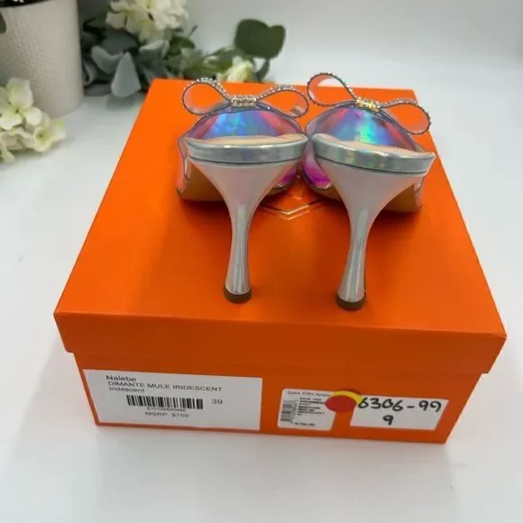 Women’s Nalebe diamanté iridescent mule, size 39 made in Italy